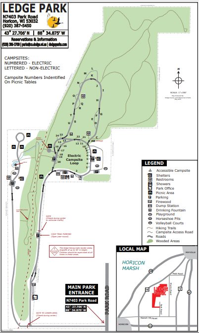 Ledge Park map